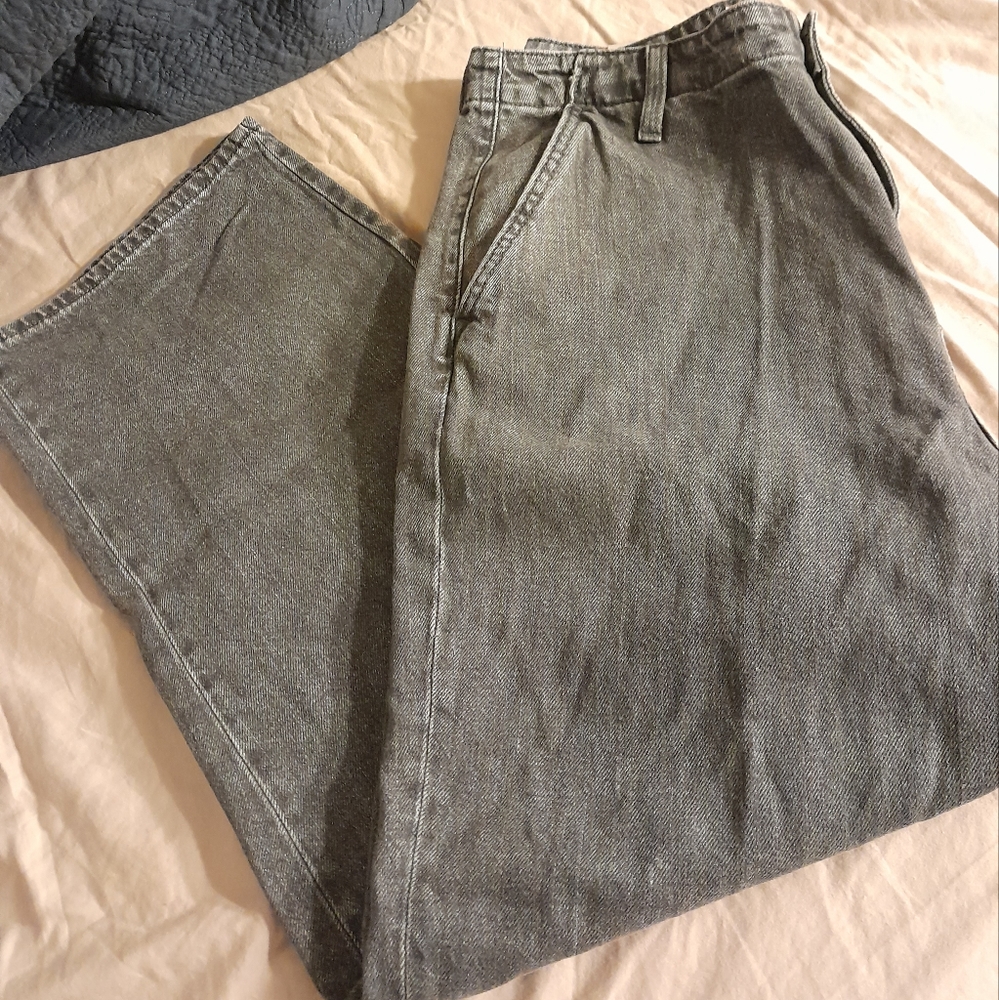 Universal Thread Women's High Rise straight Leg Jeans, Washed Black Size 12